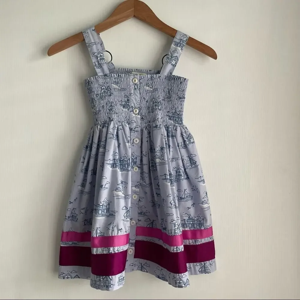 Matilda Jane Boardwalk Dress It’s a Wonderful Parade sz 6 nautical sailboat